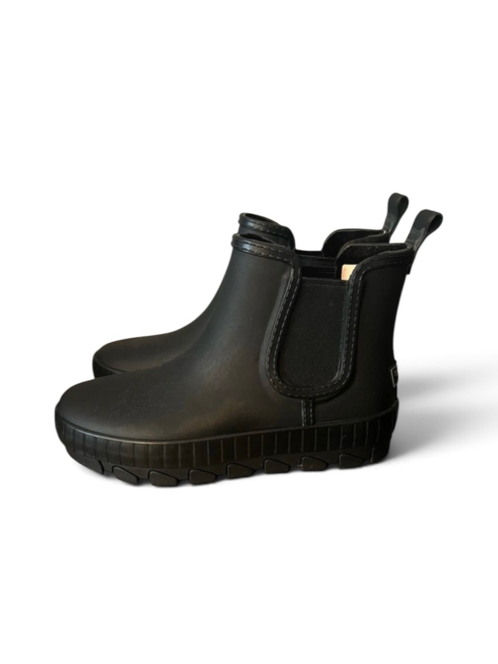 Women Sperry size 6 Black Chelsea-Style Ankle Rain Boots